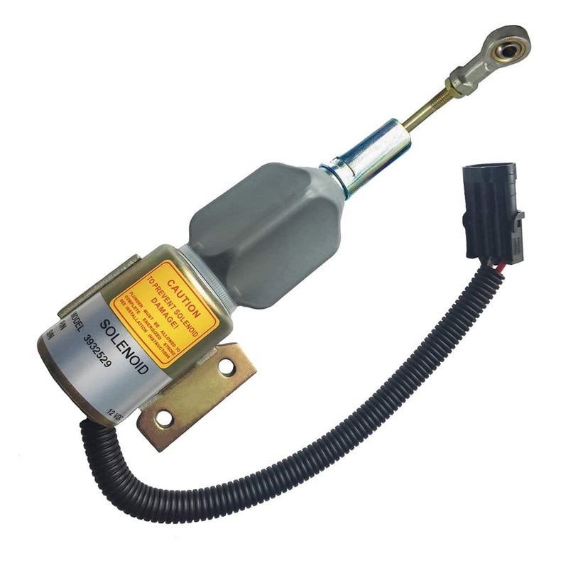 Earlyred 3932529 Fuel Shut Off Solenoid 3932929 SA-4756-12 SA-4891-12 3930658 3935431 SA475612 J932529 Compatible with Cummins Diesel Engine 6BT 4BT 5.9L 12V Solenoid - Image 1